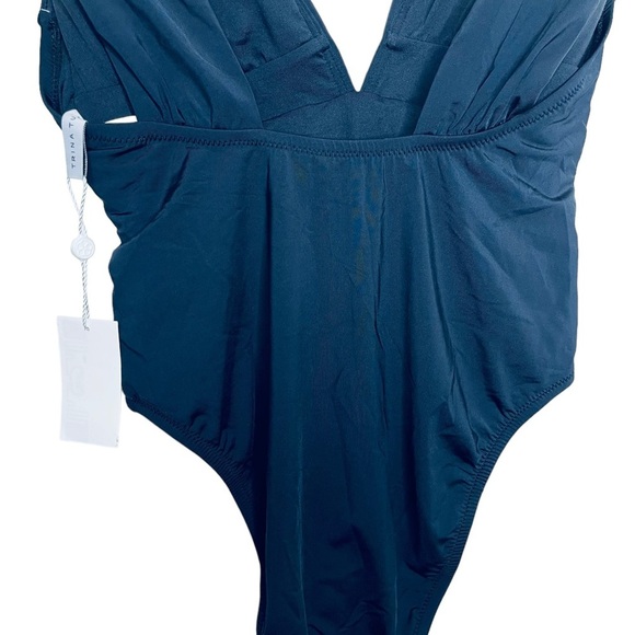 Trina Turk Wrap Front One Piece Swimsuit, NWT, black - Picture 6 of 12